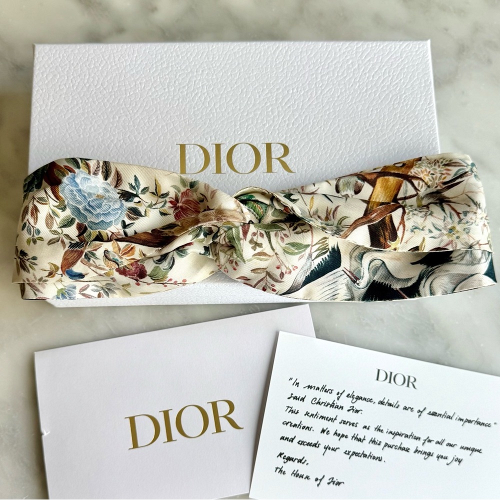 Dior Jardin d’Hiver Silk Headband